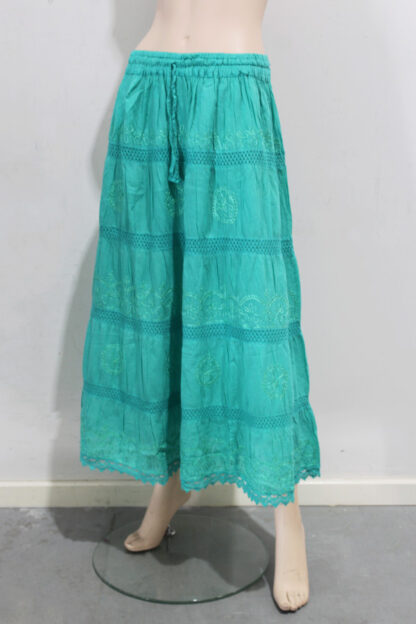 Cotton Voile Embroidered Tier Skirt NEW COLS ADDED!