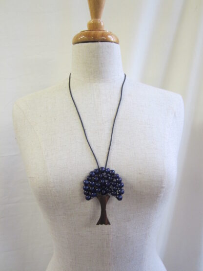 Wood Tree Necklace W String