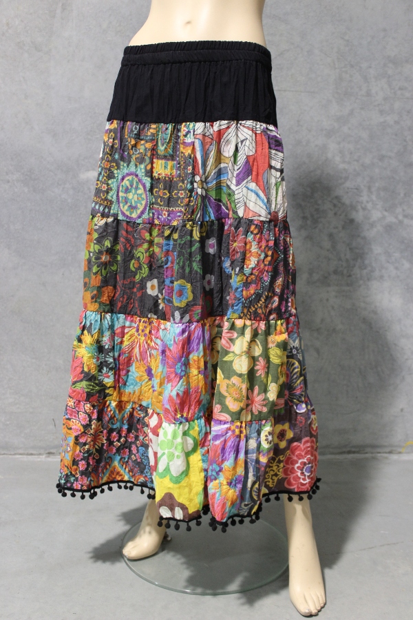 Fun Print Pom Pom Tier Skirt – Paragraff Clothing